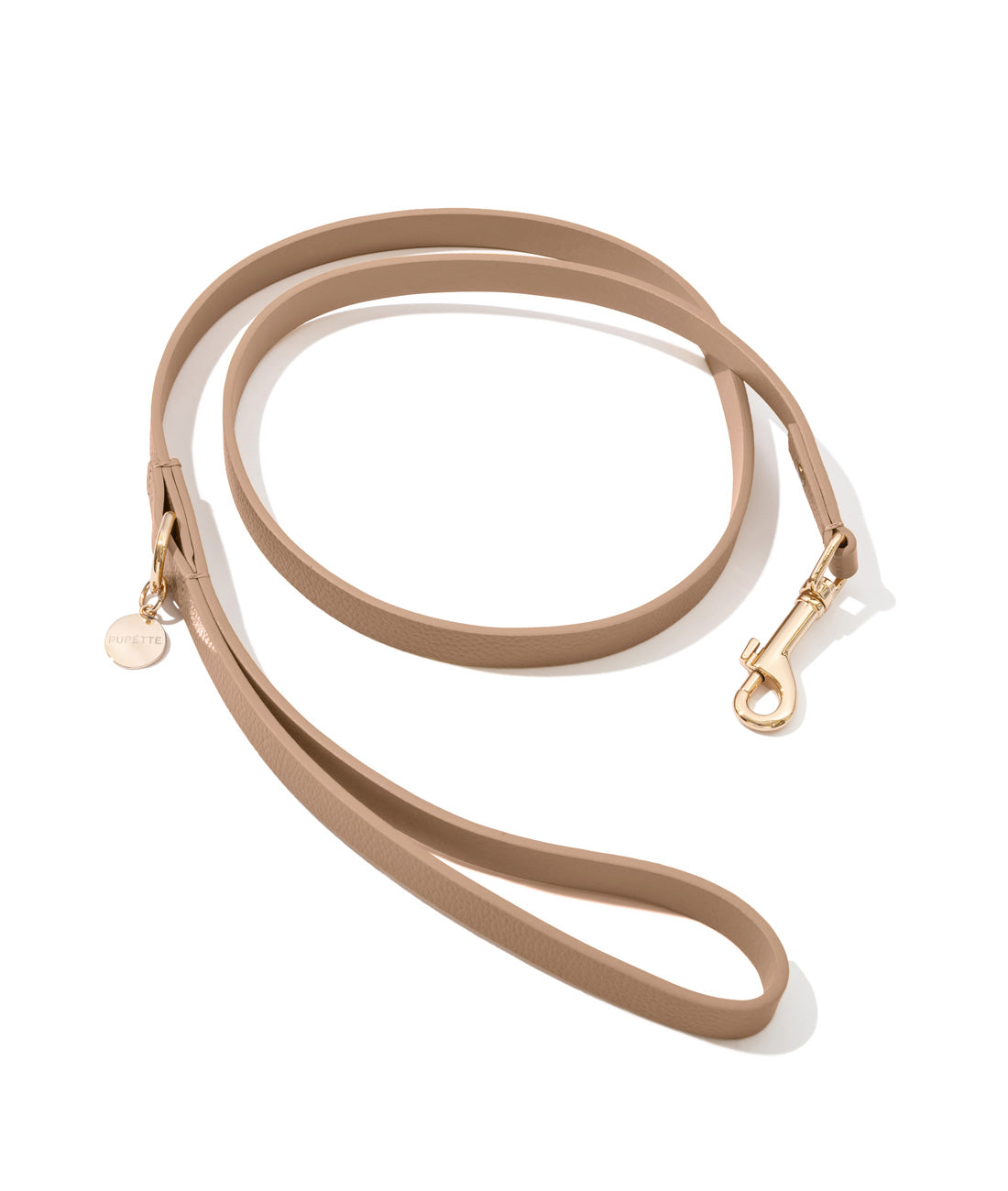 Luxe Leather Dog Lead - Beige