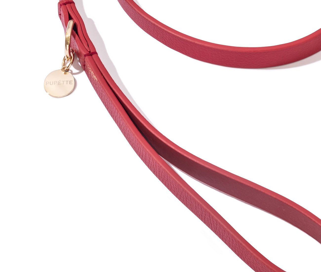 Luxe Leather Dog Lead - Red
