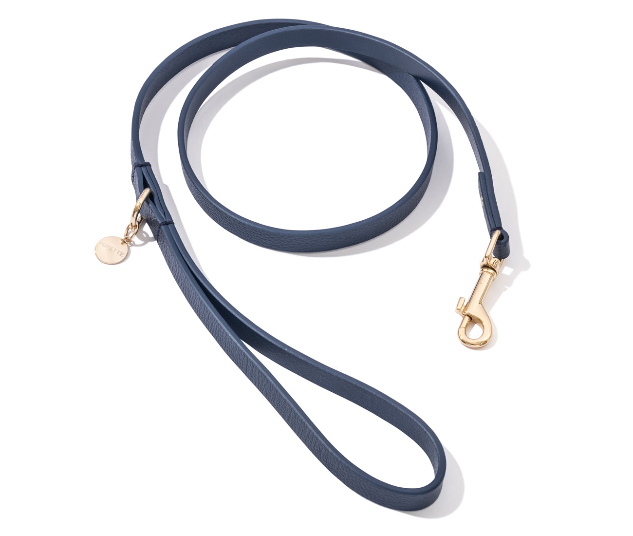 Luxe Leather Dog Lead - Navy