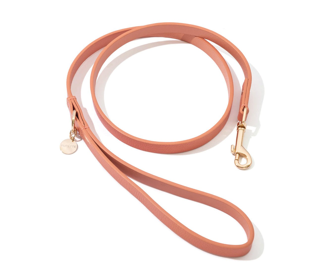 Luxe Leather Dog Lead - Peach